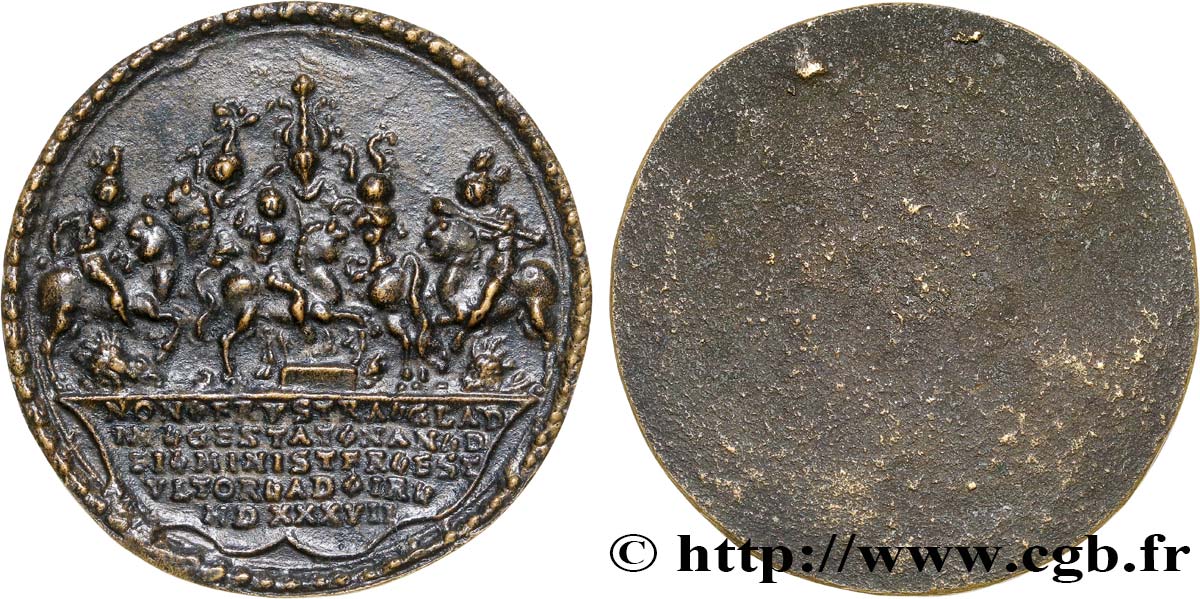 ALLEMAGNE - SAXE Médaille uniface de Johann-Frédéric Ier de Saxe dit le Magnanime TTB