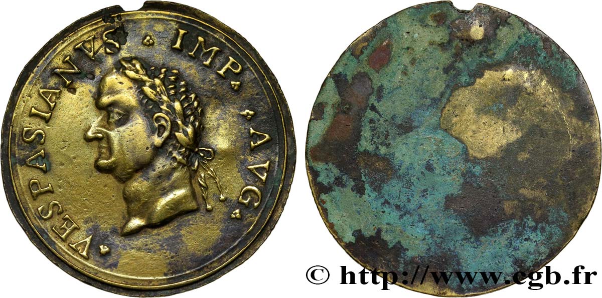 ITALIE Médaille antiquisante de Vespasien TTB