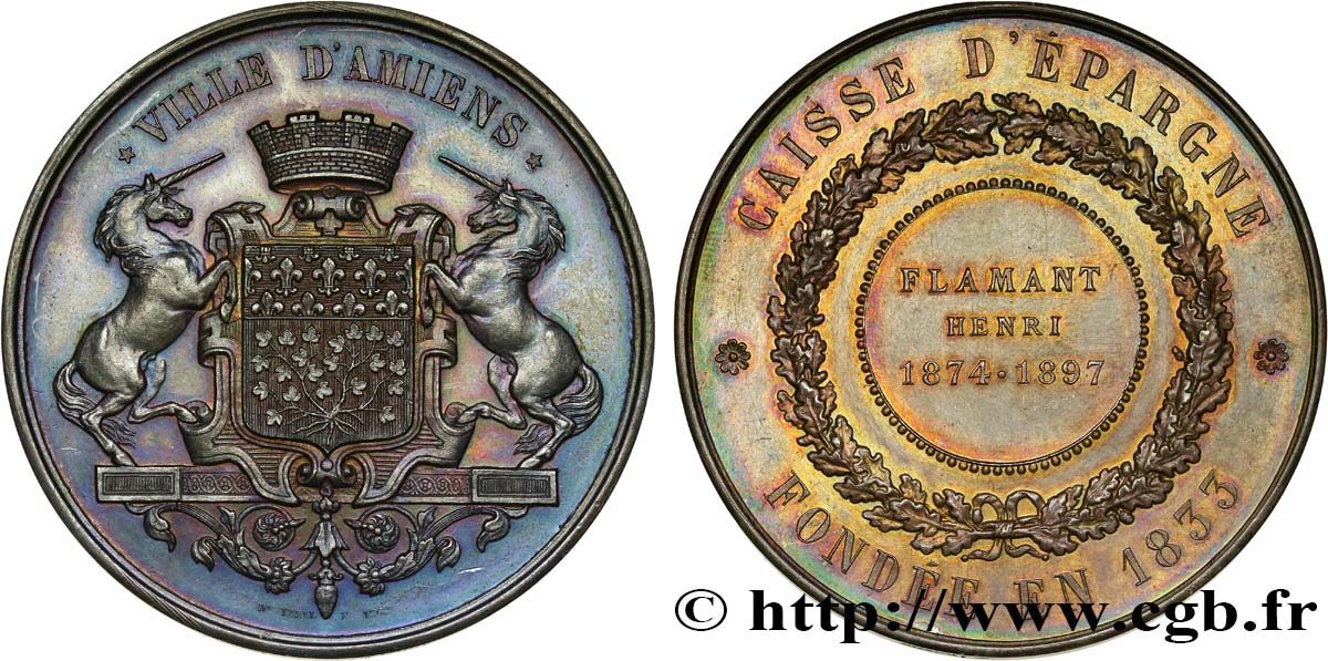BANKS - CRÉDIT INSTITUTIONS Médaille, Caisse d’épargne d’Amiens AU