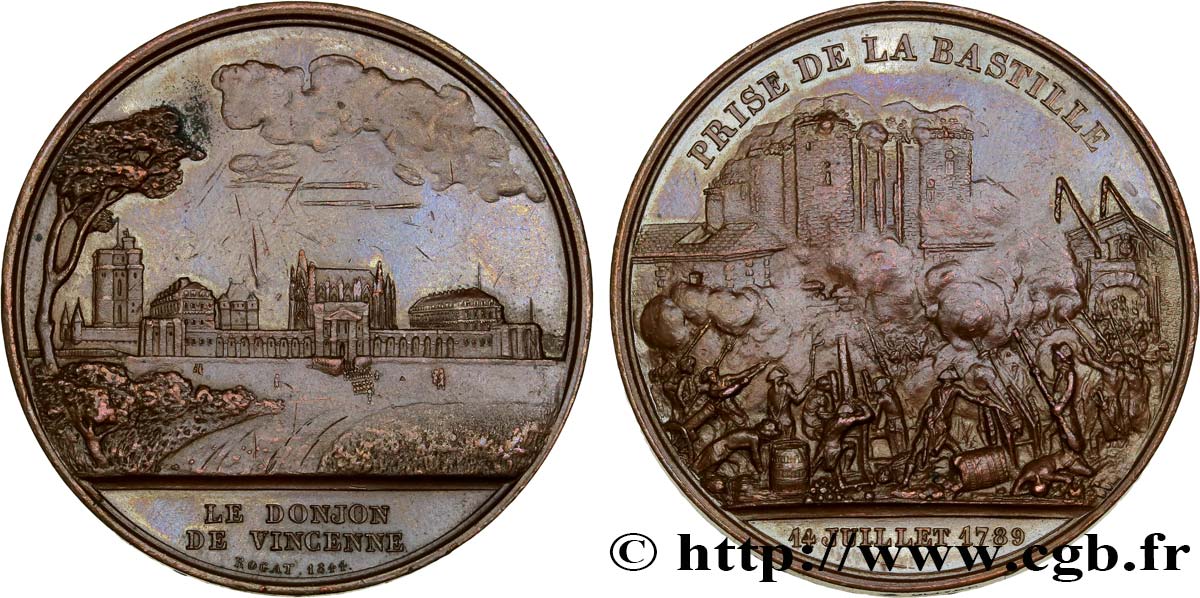 LOUIS-PHILIPPE Ier Médaille pour la prise de la Bastille et du château de Vincennes TTB+