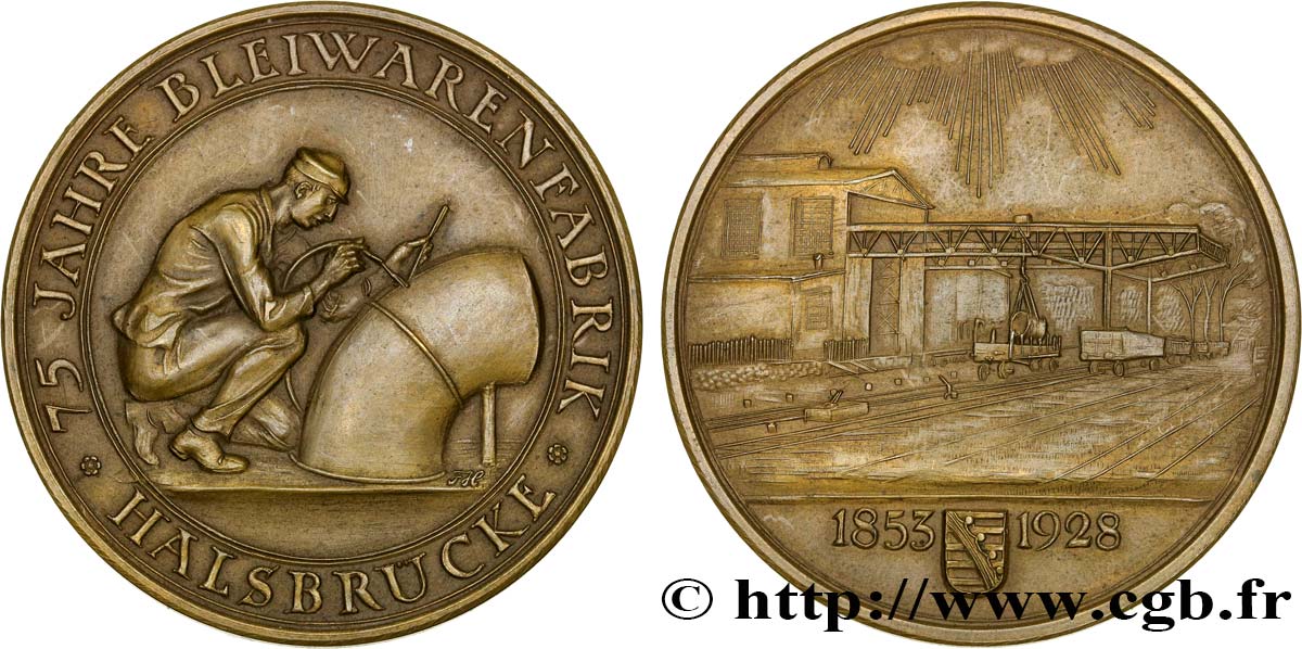 GERMANY Médaille des 75 ans de l’usine de plomb AU
