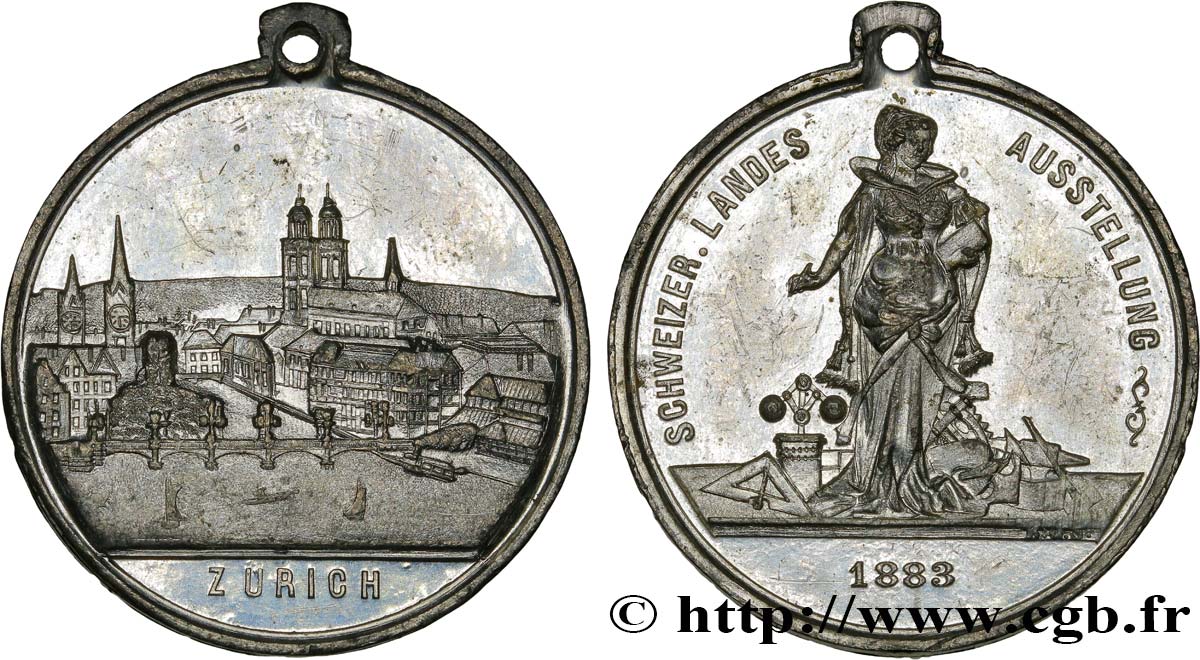 SWITZERLAND Médaille de l’exposition nationale suisse de Zurich MS