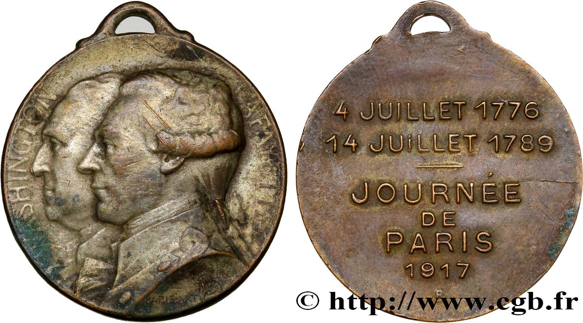 III REPUBLIC Médaille de la journée de Paris VF/XF