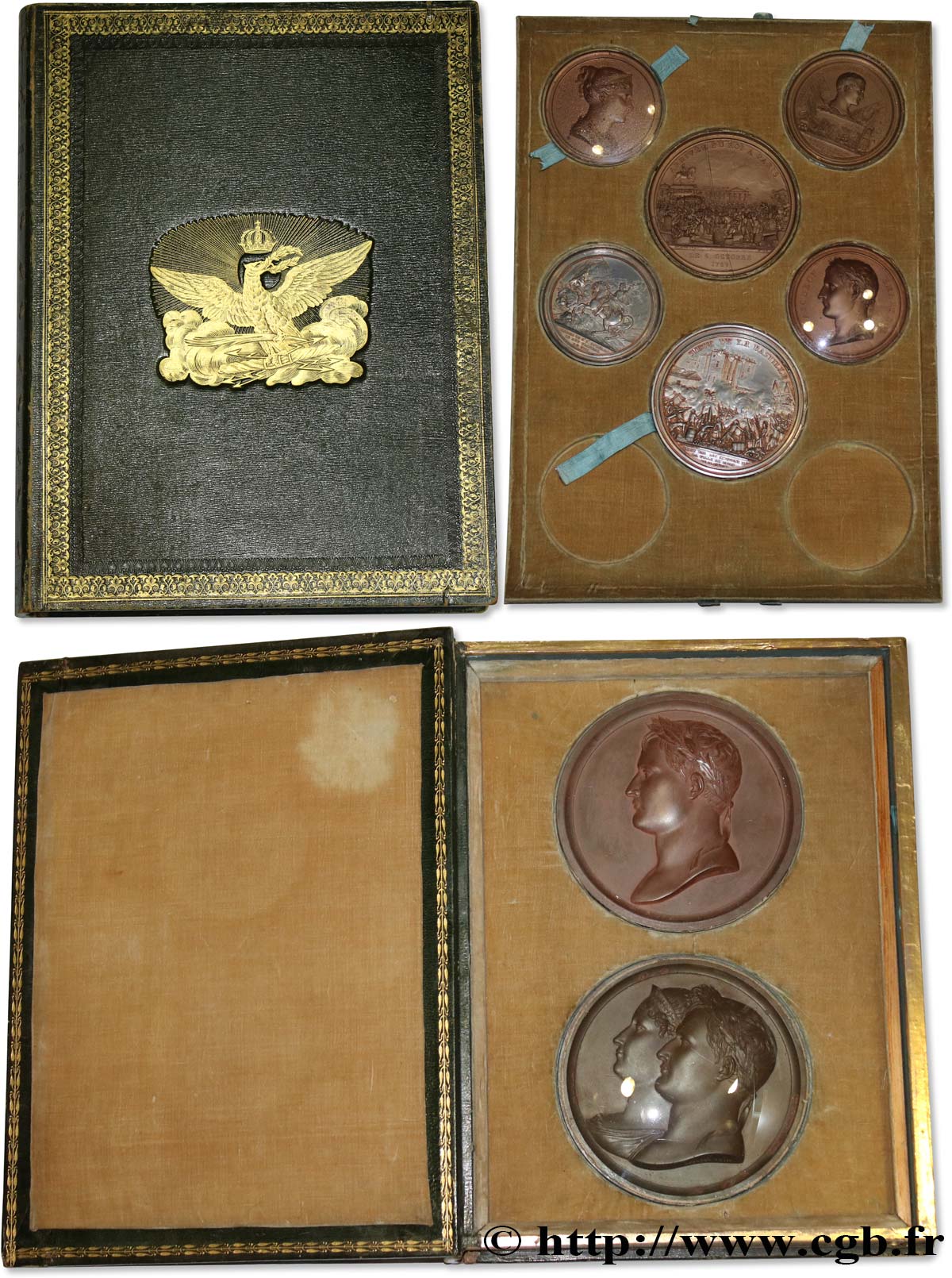 PREMIER EMPIRE Coffret Révolution et Napoléon Ier contenant des tirages en étain bronzé TTB+
