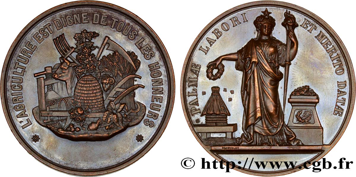 TROISIÈME RÉPUBLIQUE Médaille agricole SUP