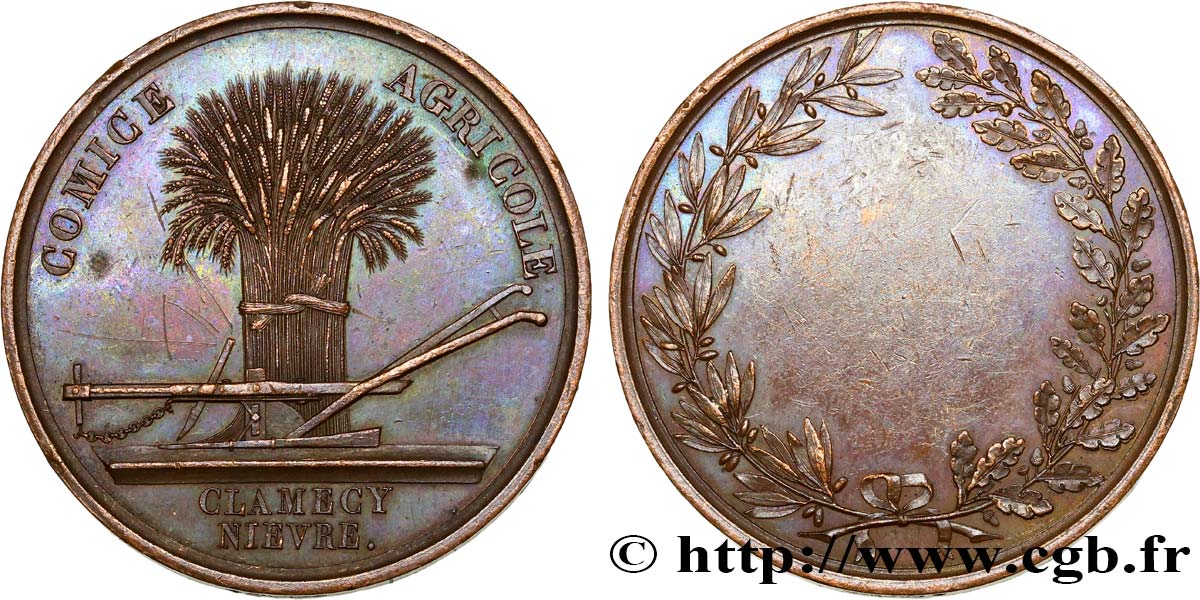 LOUIS-PHILIPPE Ier Médaille, Comice Agricole TTB+