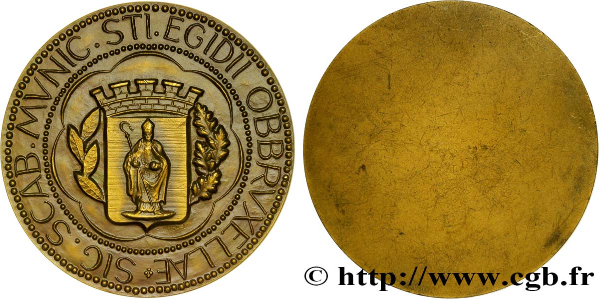 BELGIQUE Médaille uniface de Bruxelles, Saint-Gilles SUP