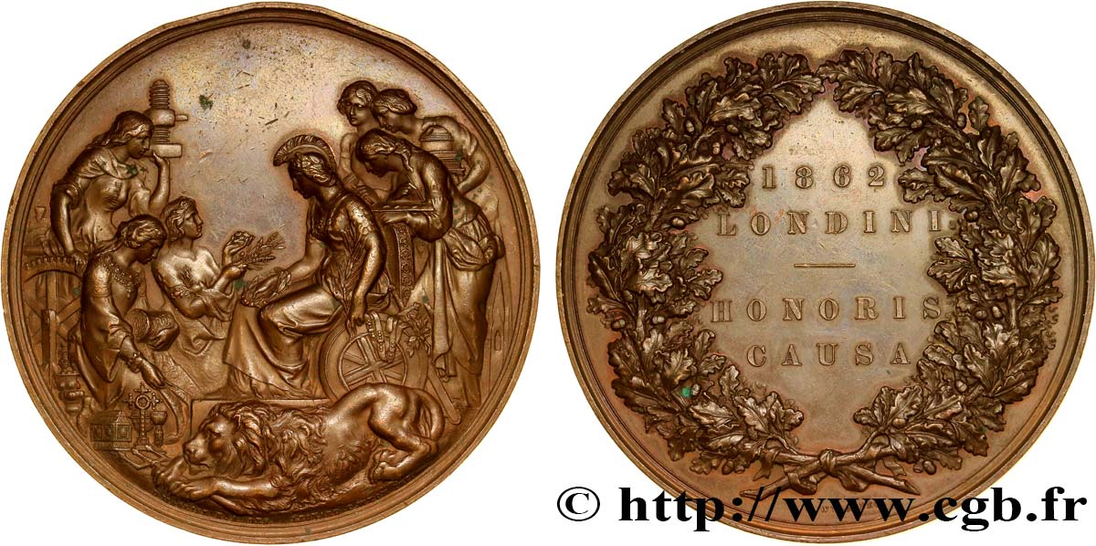 GRANDE BRETAGNE - VICTORIA Médaille, Exposition Universelle de Londres TTB
