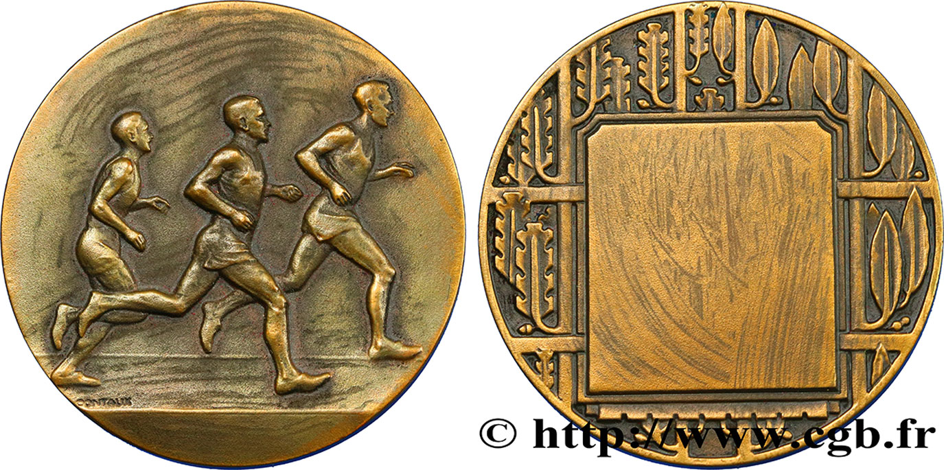 III REPUBLIC Médaille de course à pied AU