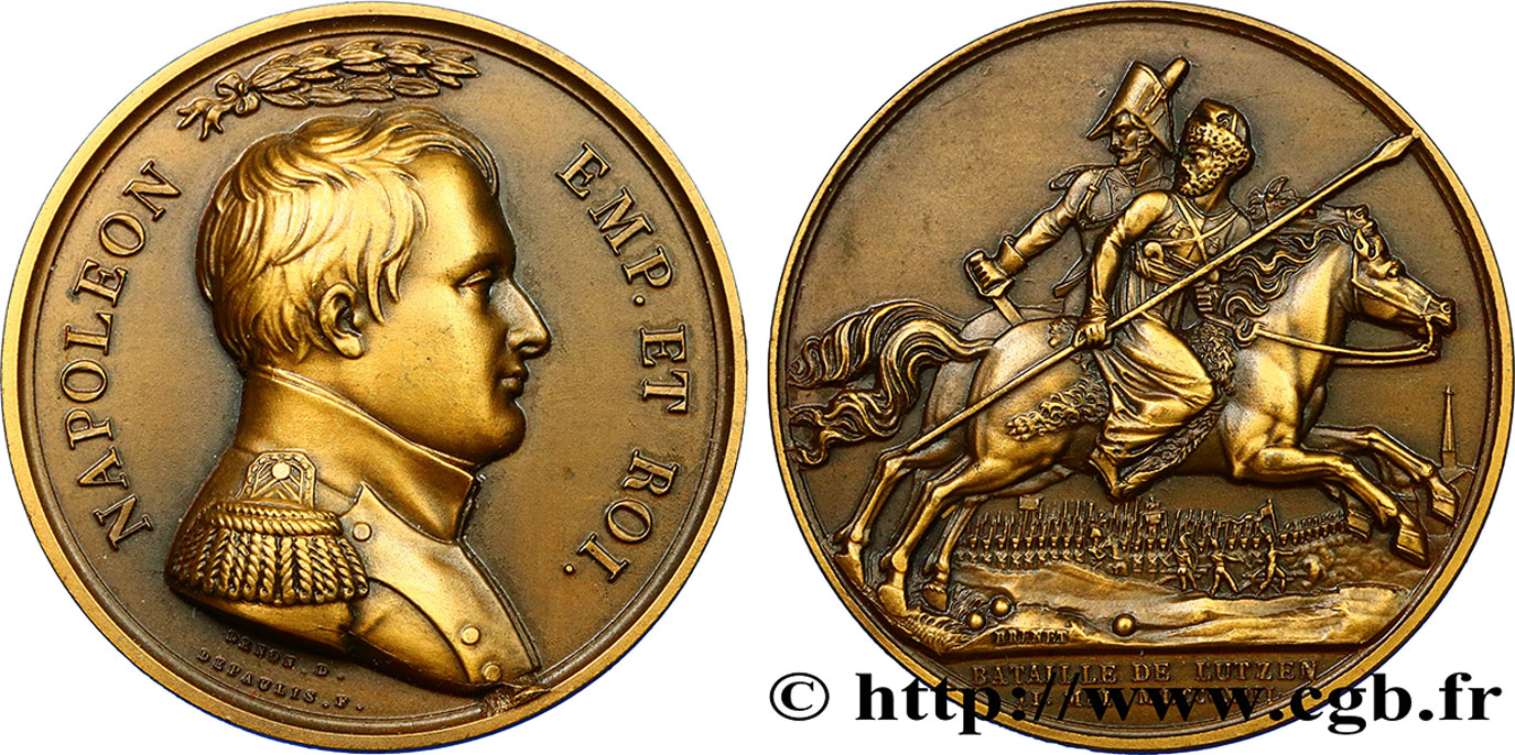 PREMIER EMPIRE Médaille de la bataille de Lutzen TTB+
