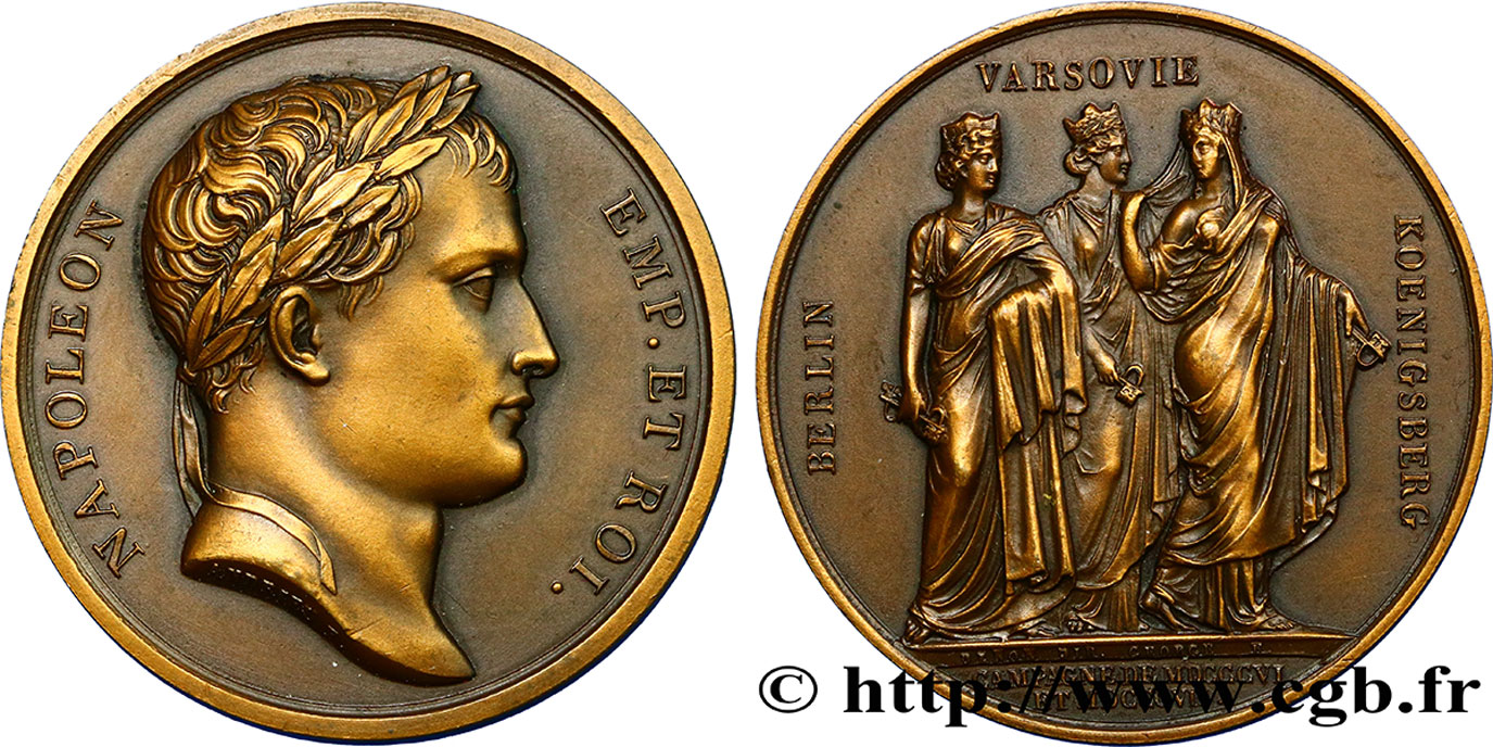 PREMIER EMPIRE / FIRST FRENCH EMPIRE Médaille d’occupation des trois capitales AU