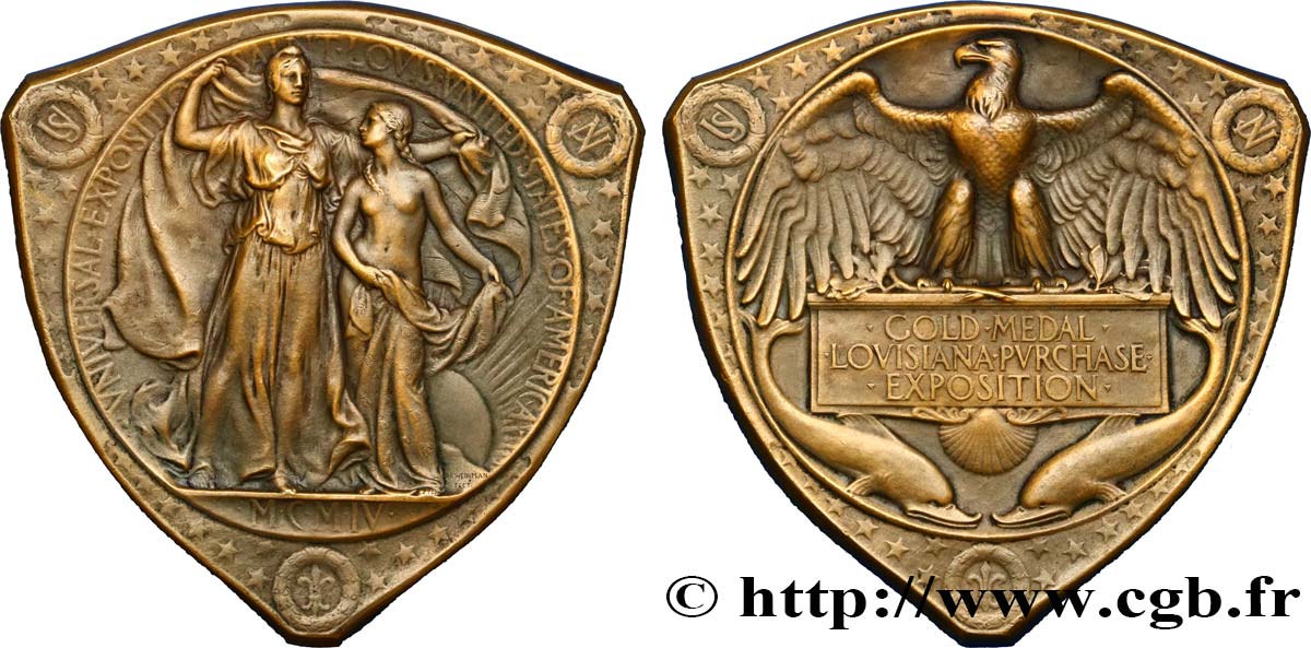 ÉTATS-UNIS D AMÉRIQUE Médaille, Louisiana Purchase Exposition, Saint-Louis TTB+