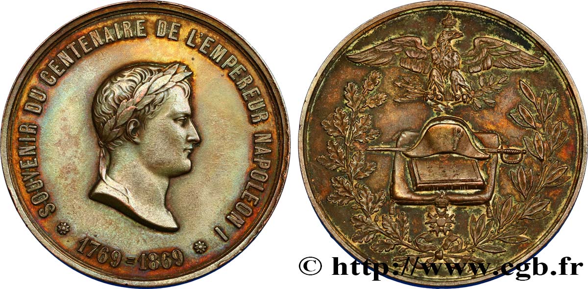 PREMIER EMPIRE / FIRST FRENCH EMPIRE Médaille, Centenaire de l’empereur Napoléon Ier XF