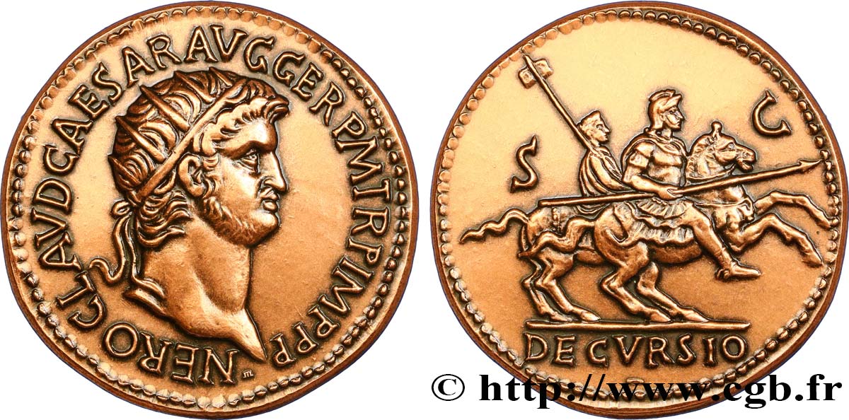 V REPUBLIC Médaille antiquisante, Néron AU