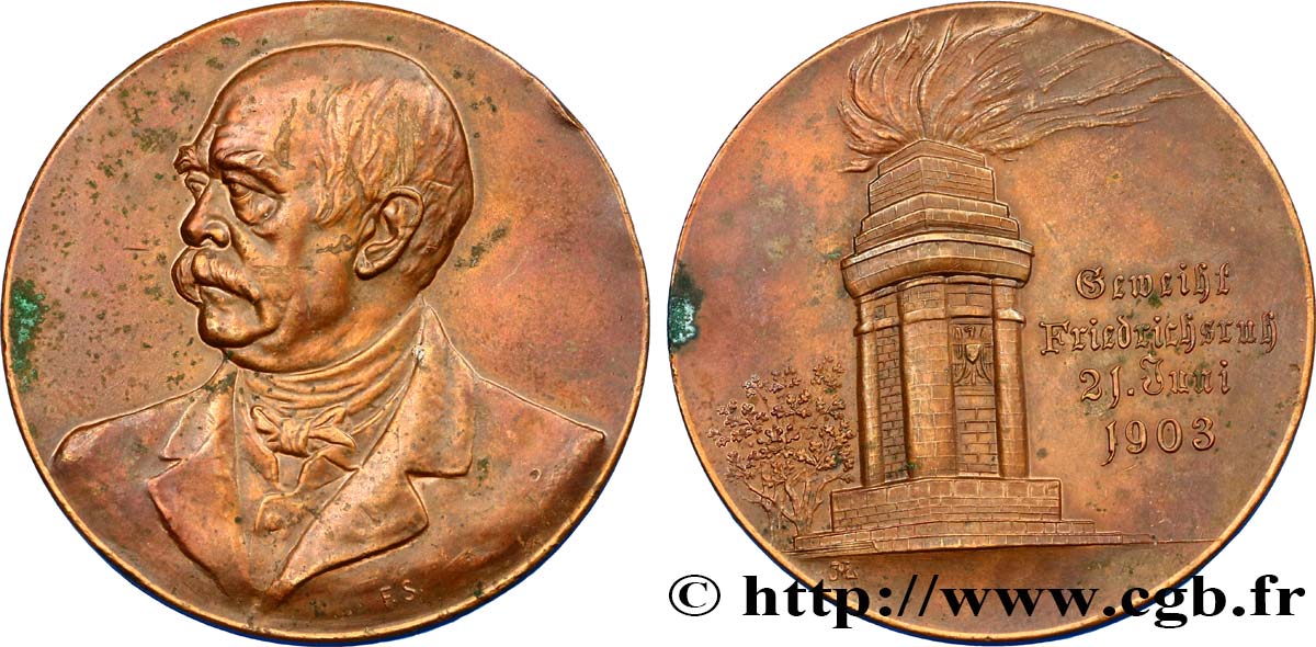 ALLEMAGNE - PRUSSE Médaille d’Otto von Bismarck TTB