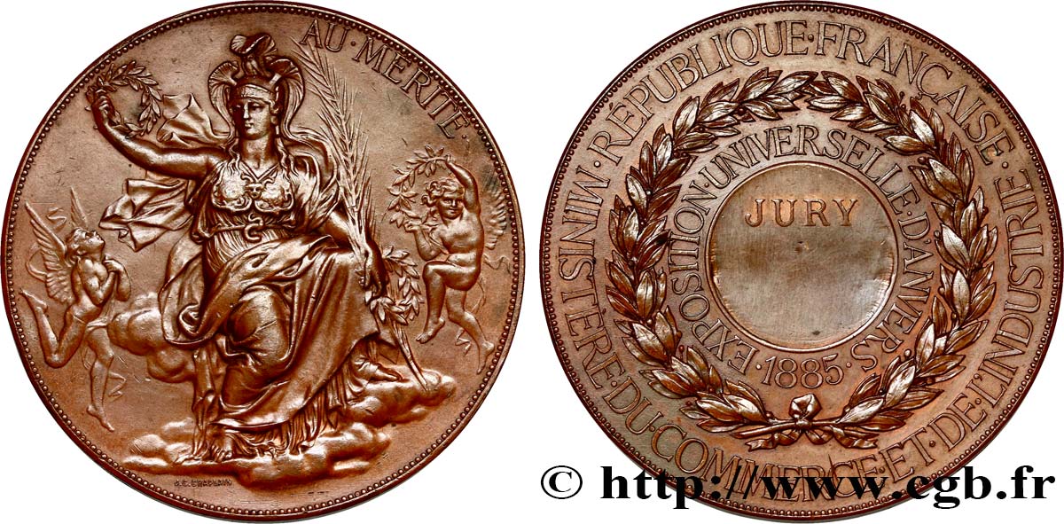 BELGIQUE - ROYAUME DE BELGIQUE - LÉOPOLD II Médaille de l’Exposition Universelle d’Anvers AU