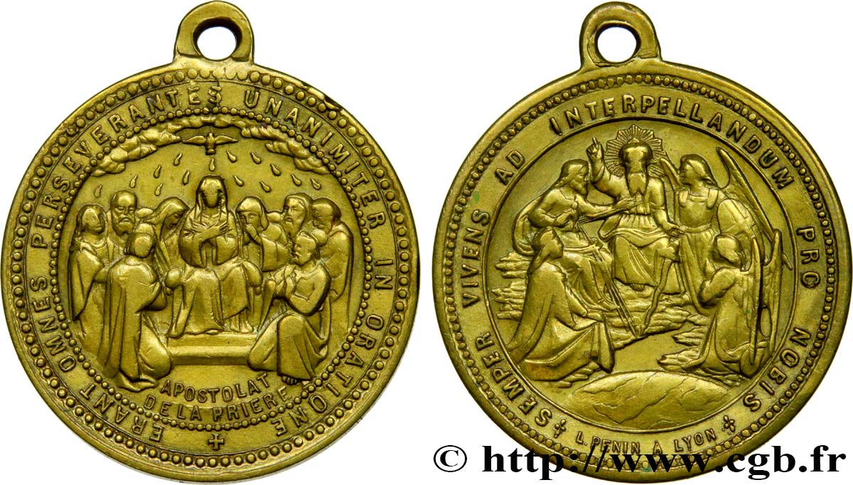 TROISIÈME RÉPUBLIQUE Médaille pour “l’Apostolat de la prière” TTB
