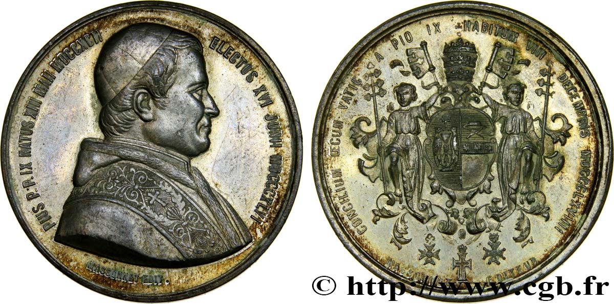 ITALY - PAPAL STATES - PIUS IX (Giovanni Maria Mastai Ferretti) Médaille, Élection du pape Pie IX XF