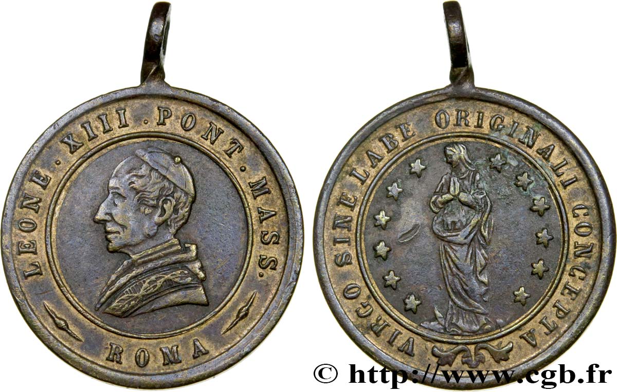 VATICAN ET ÉTATS PONTIFICAUX Médaille du pape Léon XIII TTB