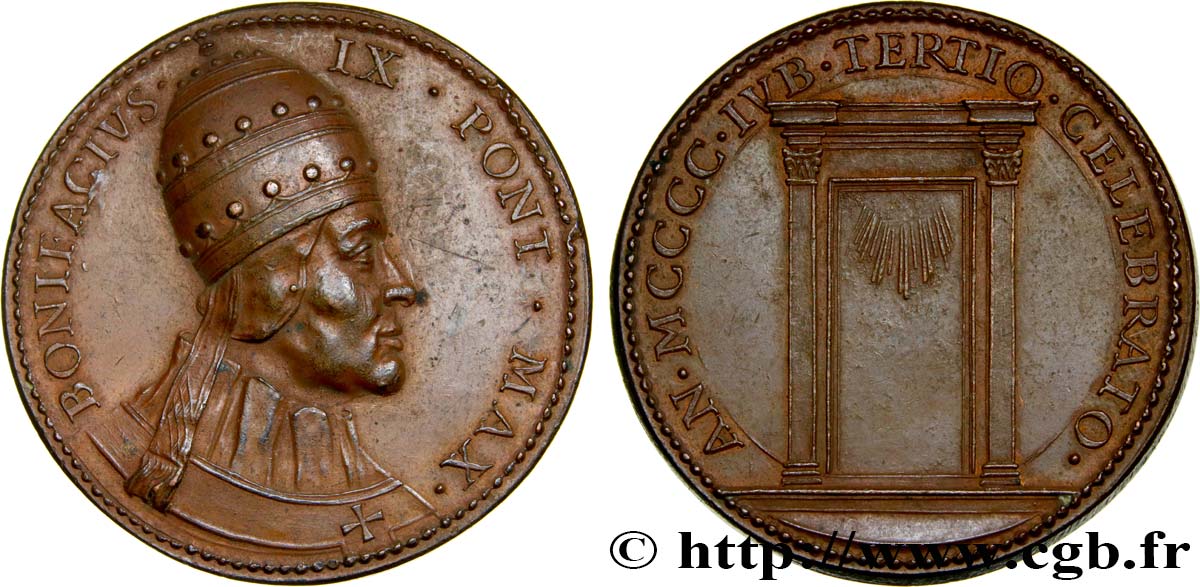 VATICAN AND PAPAL STATES Médaille du pape Boniface IX XF
