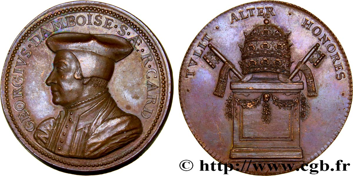 LOUIS XII  Médaille de Georges d Amboise AU