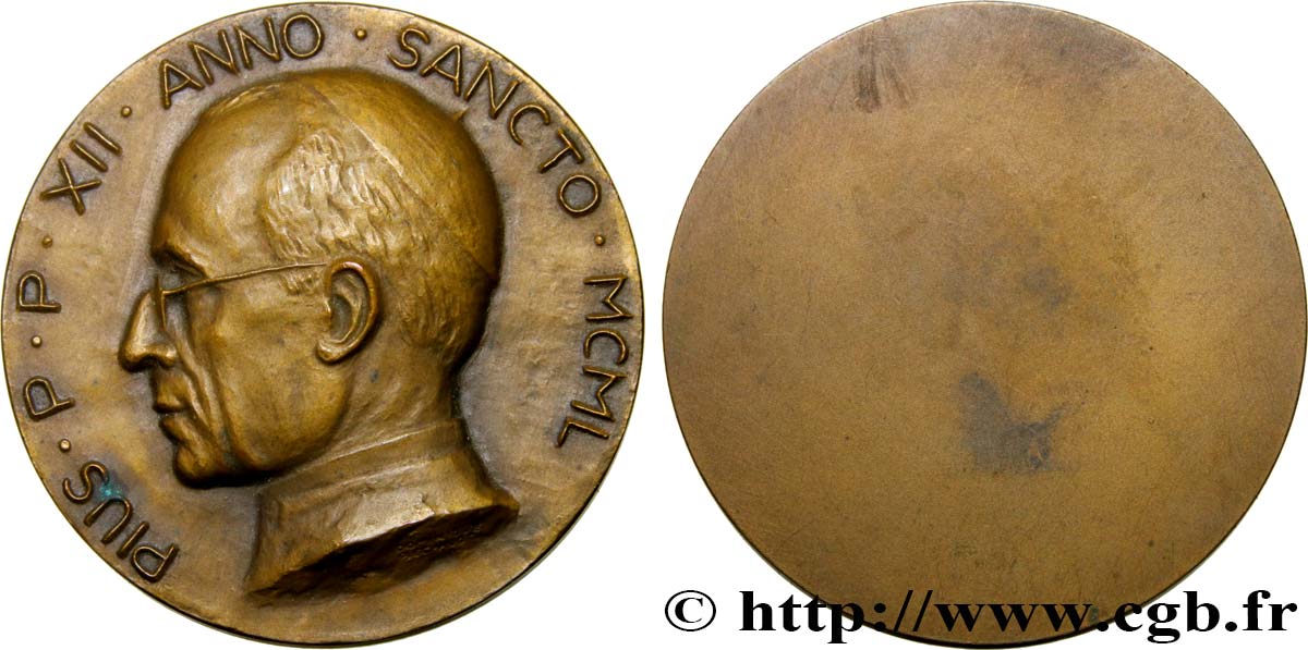 VATICAN ET ÉTATS PONTIFICAUX Médaille du pape Pie XII SUP