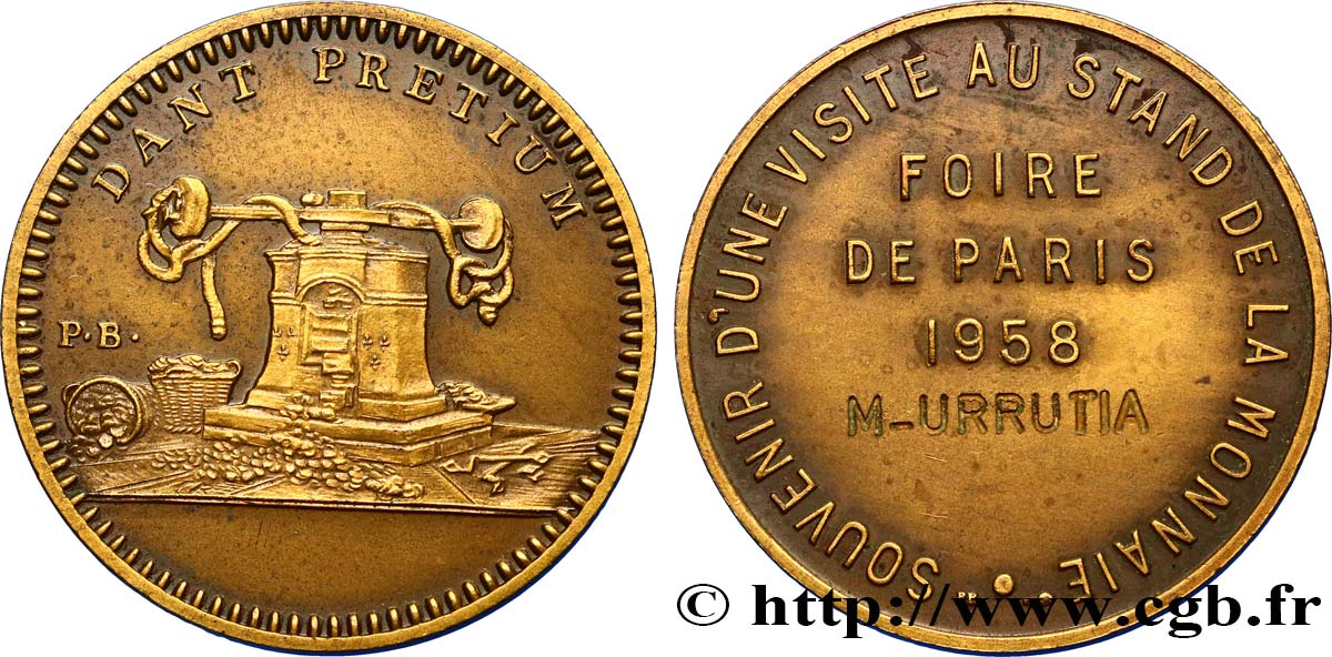 IV REPUBLIC Médaille de la Foire de Paris AU