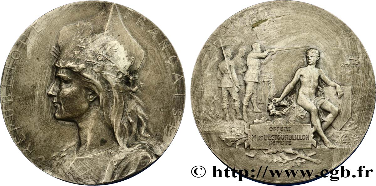 TROISIÈME RÉPUBLIQUE Médaille de tir offerte par le député TB+