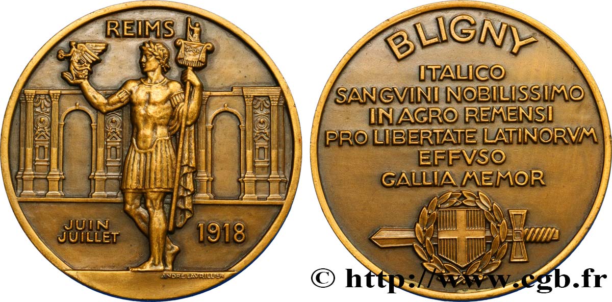 DRITTE FRANZOSISCHE REPUBLIK Médaille en souvenir des soldats italiens VZ