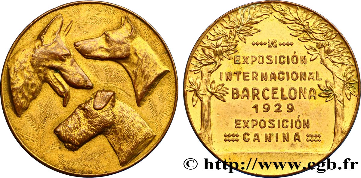 ESPAGNE Médaille, Concours canin TTB
