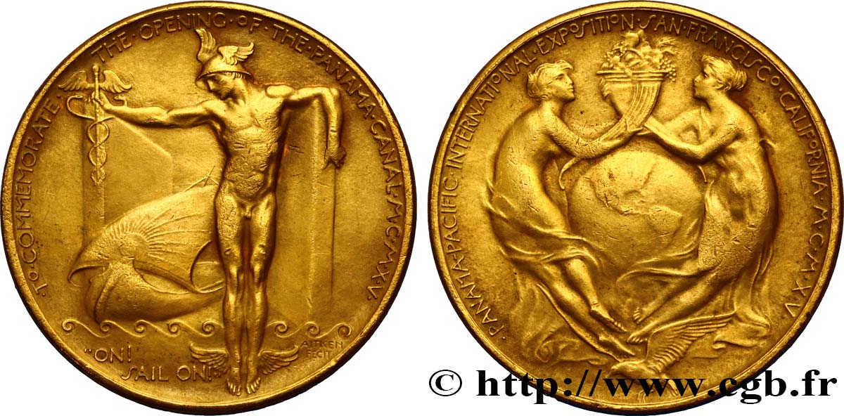 ÉTATS-UNIS D AMÉRIQUE Médaille, Exposition Panama-Pacific de San Francisco TTB