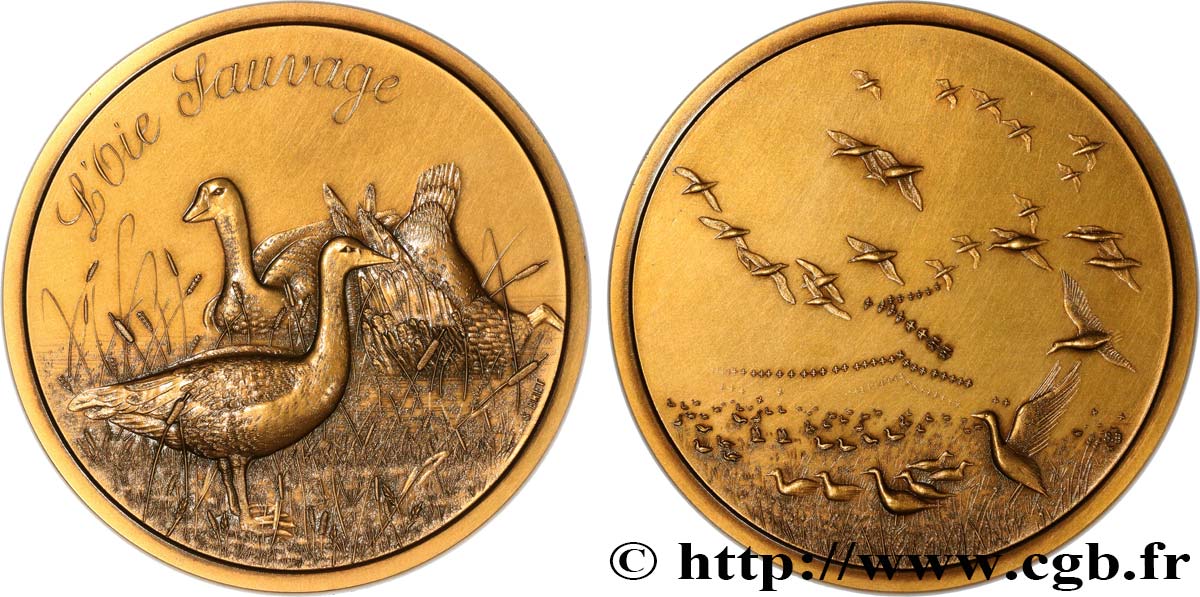 ANIMALS Médaille animalière - Oie sauvage AU
