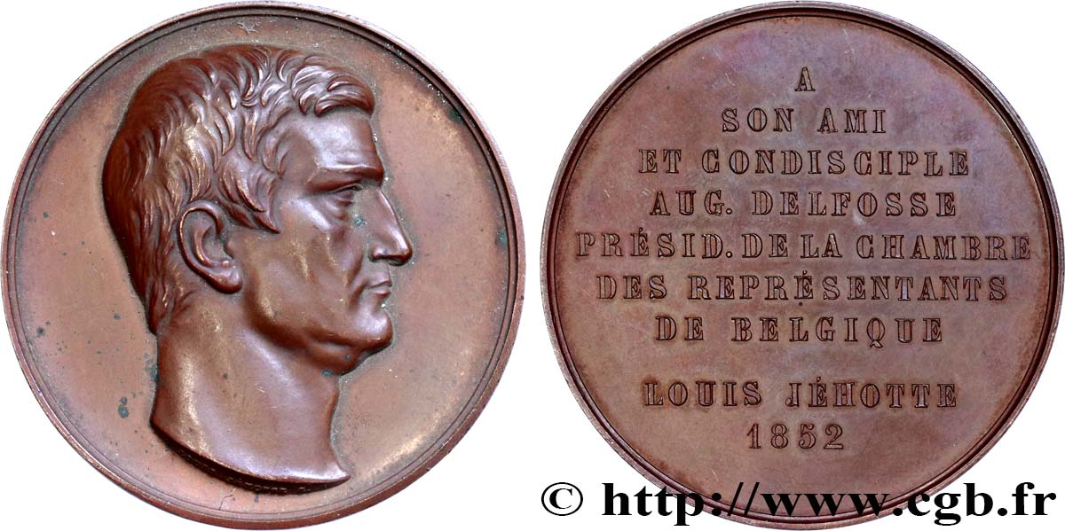 BELGIQUE - ROYAUME DE BELGIQUE - LÉOPOLD Ier Médaille d’hommage à Auguste Delfosse, par Louis Jehotte q.SPL/SPL