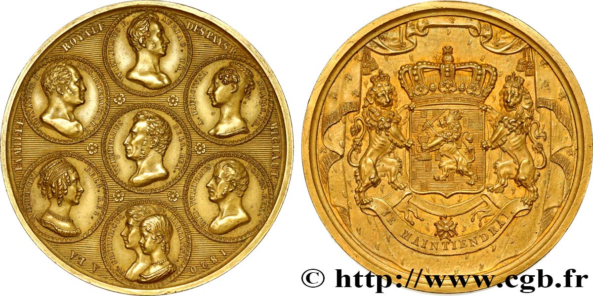 KINGDOM OF THE NETHERLANDS - WILLIAM I Médaille pour la Famille royale AU