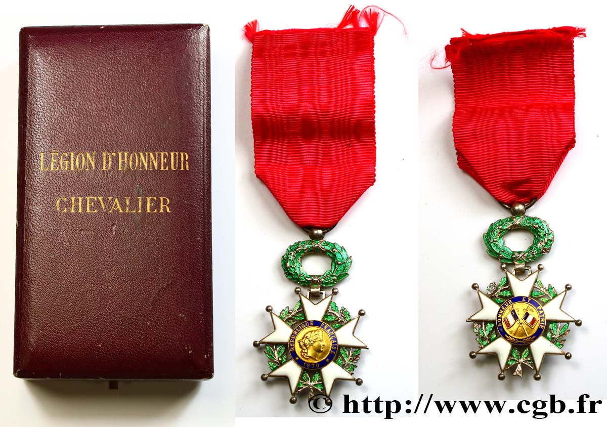 TROISIÈME RÉPUBLIQUE Légion d’Honneur - Chevalier SUP