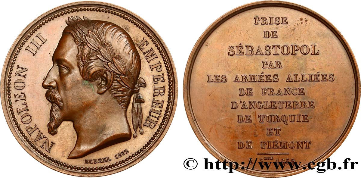 SECOND EMPIRE Médaille, Prise de Sébastopol AU