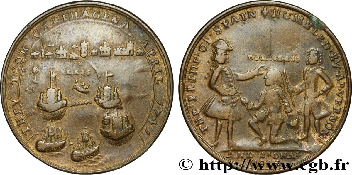 PANAMA Médaille, Attaque de Vernon sur Carthagène TB