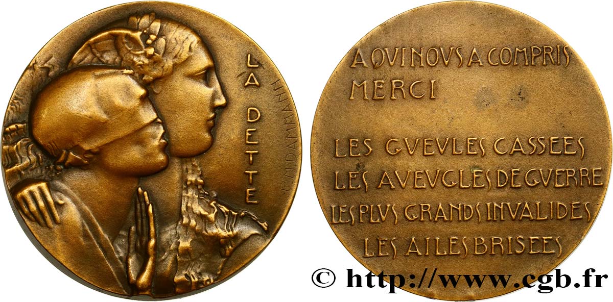 III REPUBLIC Médaille, La dette AU