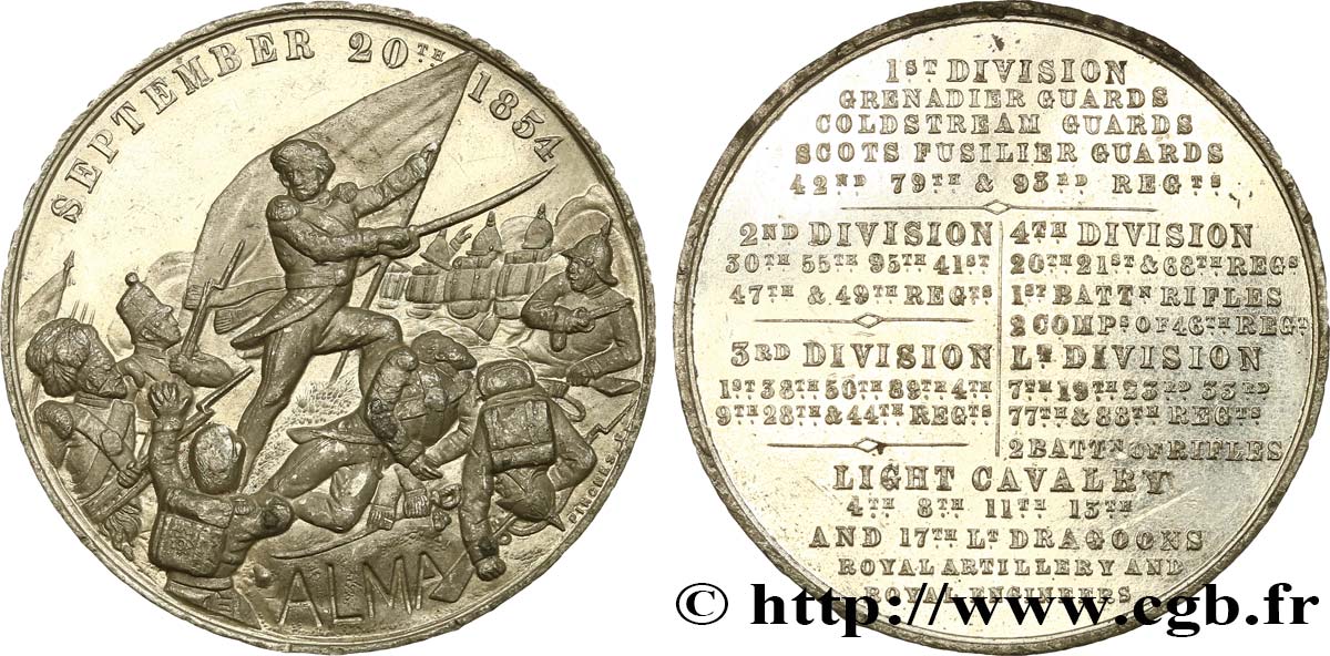 GRANDE BRETAGNE - VICTORIA Médaille, Bataille de l’Alma TTB