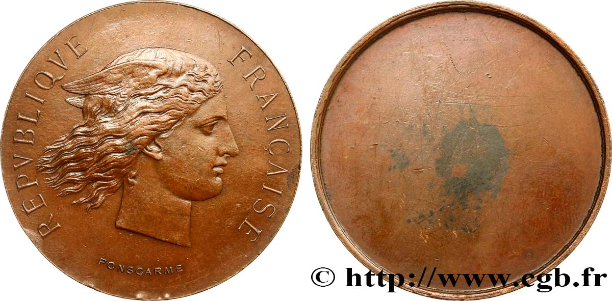 TROISIÈME RÉPUBLIQUE Médaille, République Française TTB