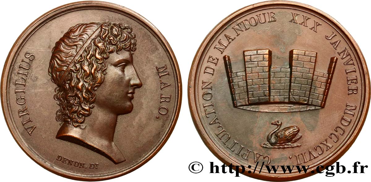 DIREKTORIUM Médaille, Virgile de Toulouse, Capitulation de Mantoue SS
