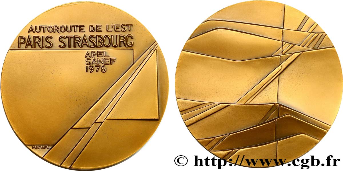 QUINTA REPUBBLICA FRANCESE Médaille pour l’autoroute de l’Est q.SPL