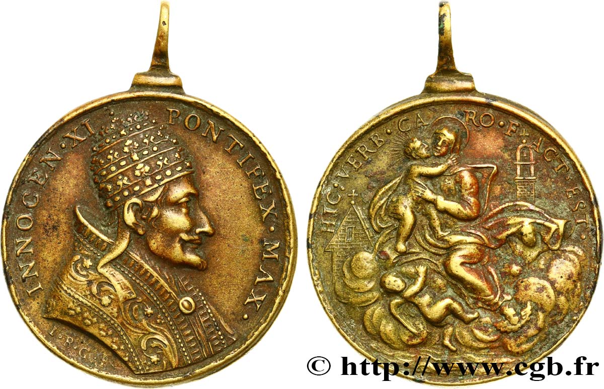 VATICAN ET ÉTATS PONTIFICAUX Médaille du pape Innocent XI TTB