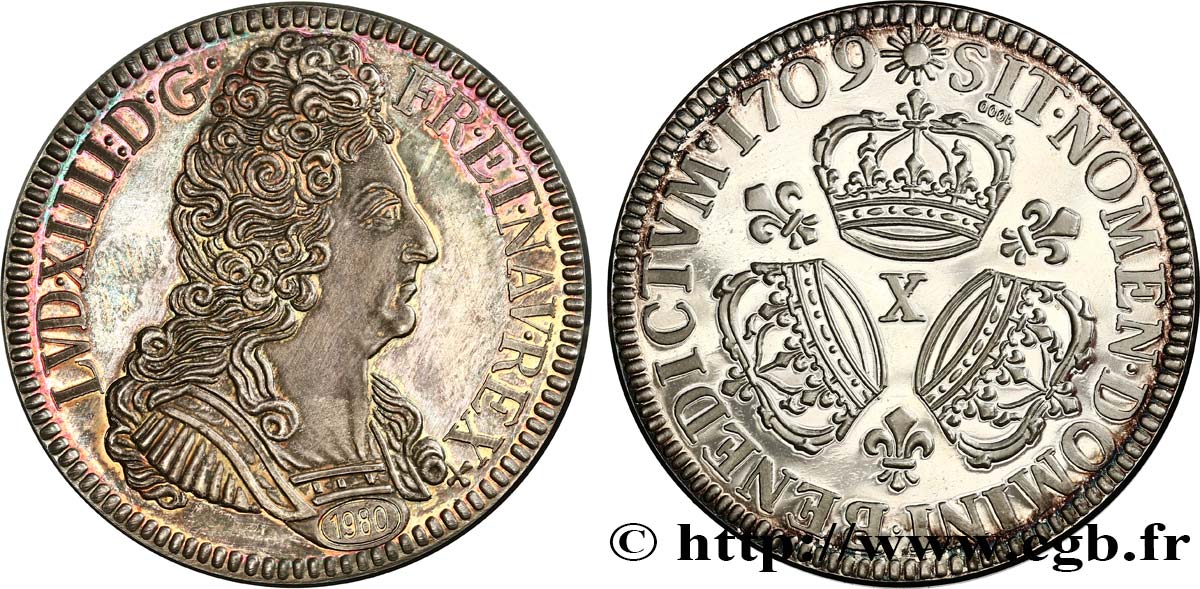 LOUIS XIV  THE SUN KING  Médaille de l’écu aux trois couronnes d’Amiens MS