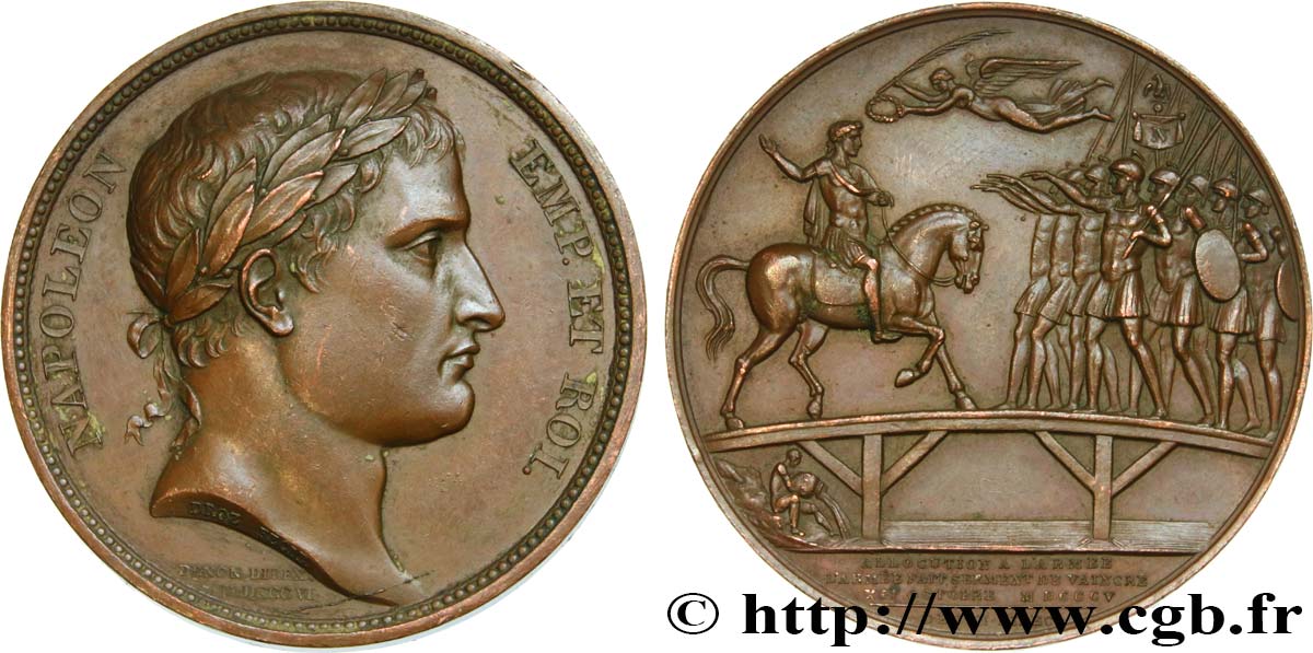 PREMIER EMPIRE / FIRST FRENCH EMPIRE Médaille, allocution à l’armée AU