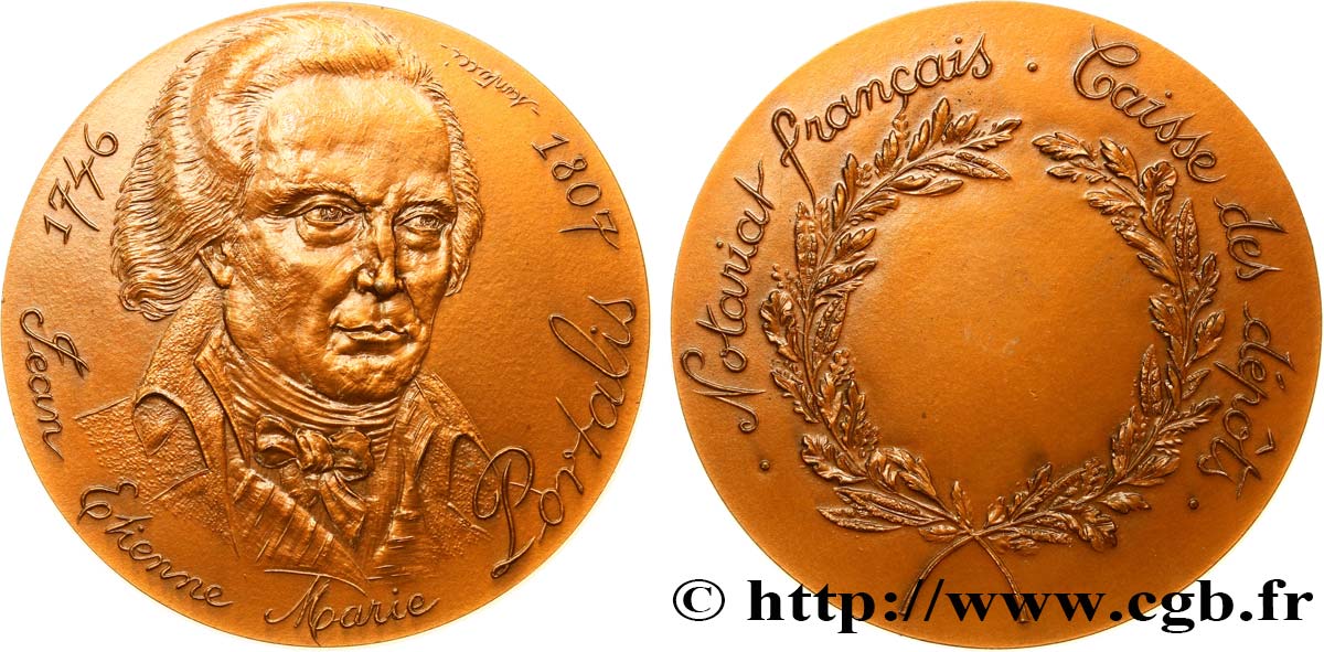 NOTAIRES DU XIXe SIECLE Médaille, Portalis SUP