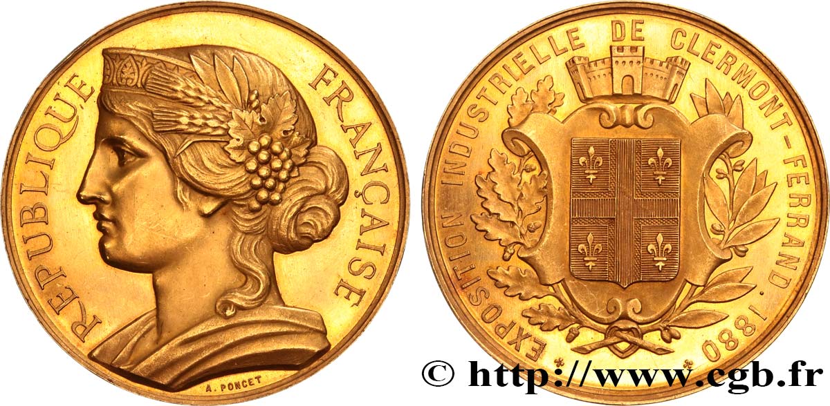 TERZA REPUBBLICA FRANCESE Médaille de récompense, exposition industrielle MS