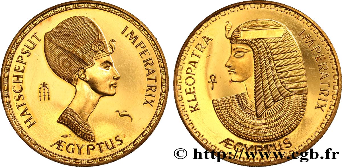 EGYPT Médaille, les reines Hatchepsout et Cléopâtre AU
