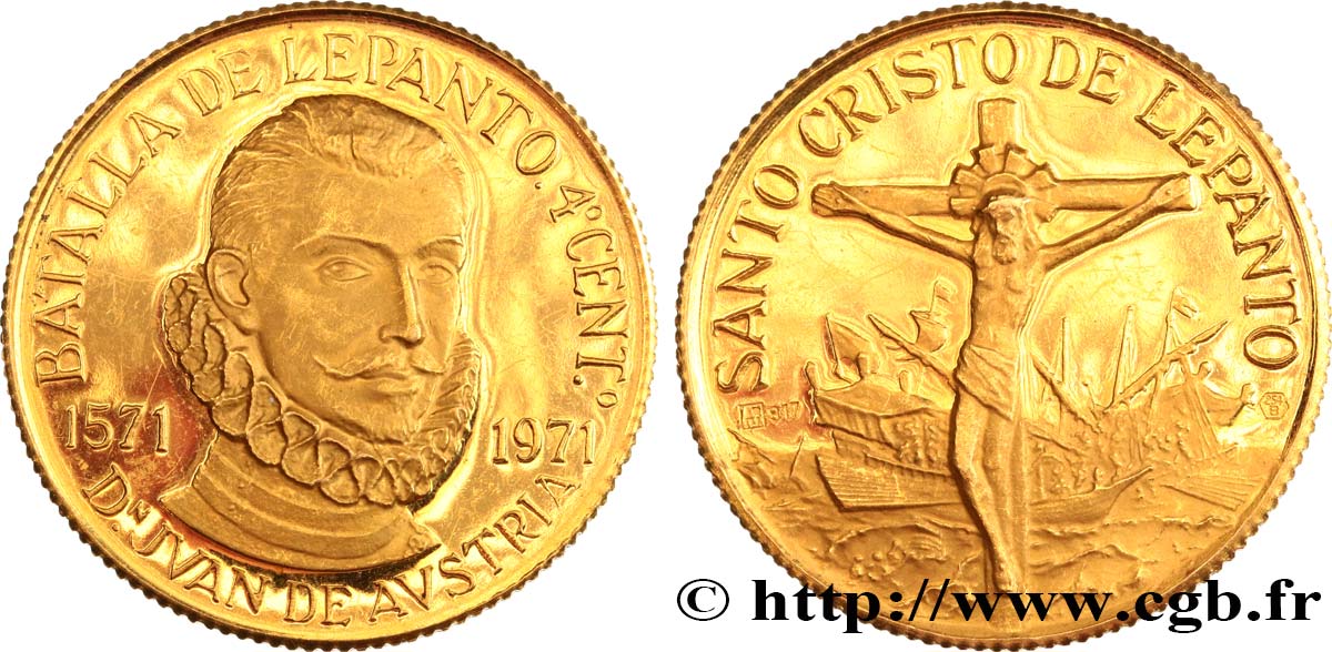 PAYS-BAS ESPAGNOLS - PHILIPPE II D ESPAGNE Médaille, Don Juan de Austria AU