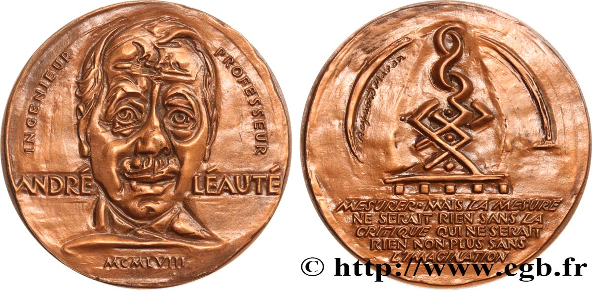 FAMOUS FIGURES Médaille, André Léauté AU